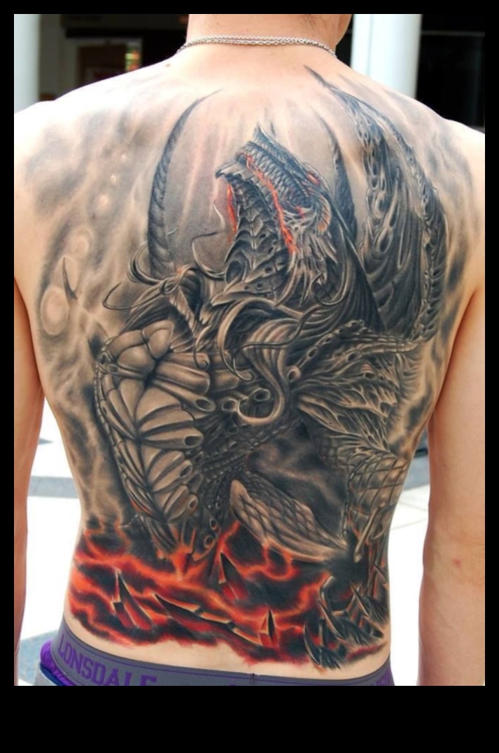Epic Backdrops: Unveiling the Grandeur of Back Tattoo Narratives